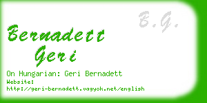 bernadett geri business card